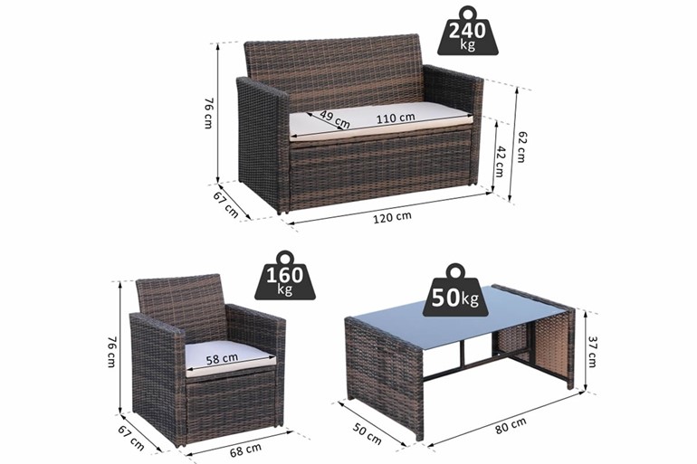 Edale 4 Seater Sofa Set