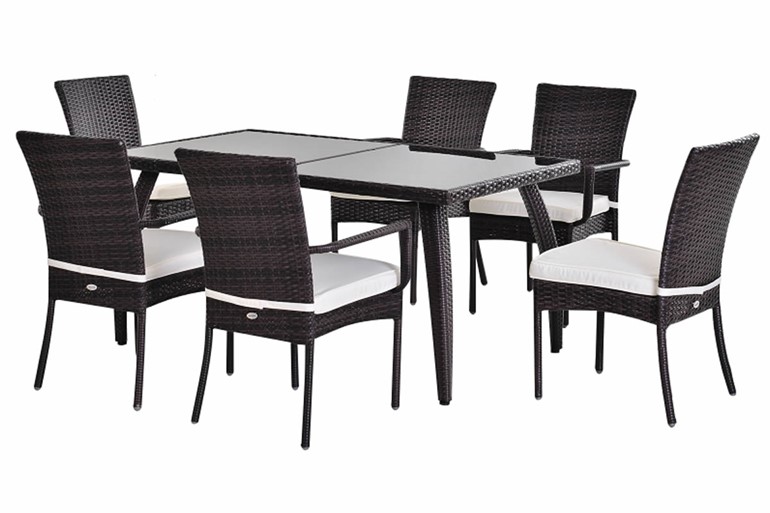 Rufford 6 Seater Rattan Dining Set