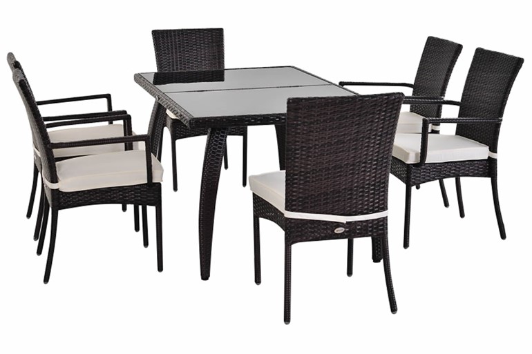 Rufford 6 Seater Rattan Dining Set