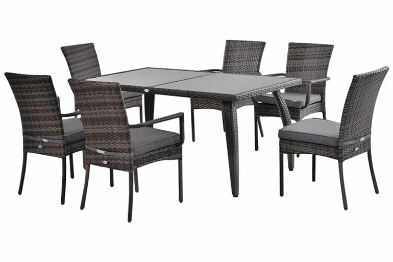 Rufford 6 Seater Rattan Dining Set