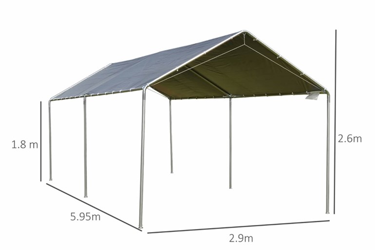 Oxon 3m x 6m Heavy Duty Open Tent Shelter