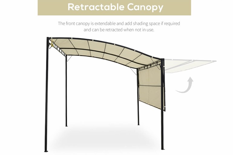 Kemerton Wall Mounted Garden Gazebo Awning