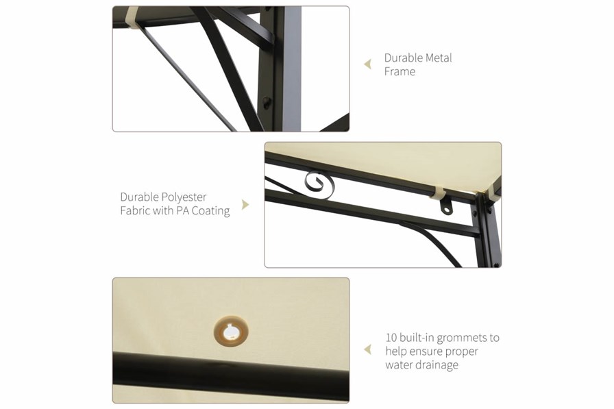 Pinch or double click to zoom Kemerton Wall Mounted Garden Gazebo Awning