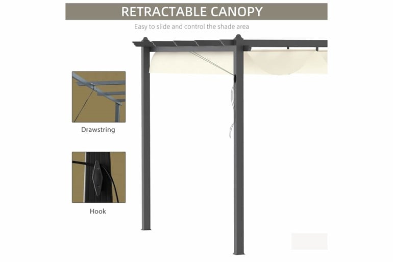 Bromley Pergola With Retractable Canopy