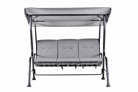 Nunnington Grey 3-Seater Outdoor Garden Swing Chair