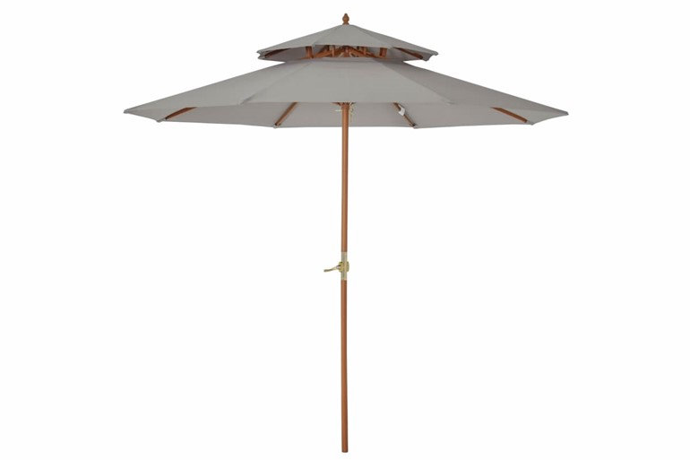 Stanford Double Tier Wooden Patio Parasol