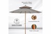 Stanford Double Tier Wooden Patio Parasol