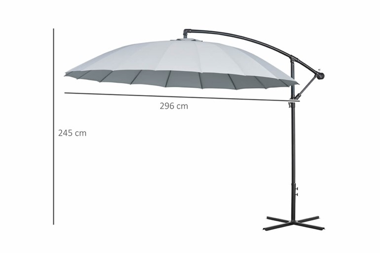 Roos 3m Cantilever Parasol