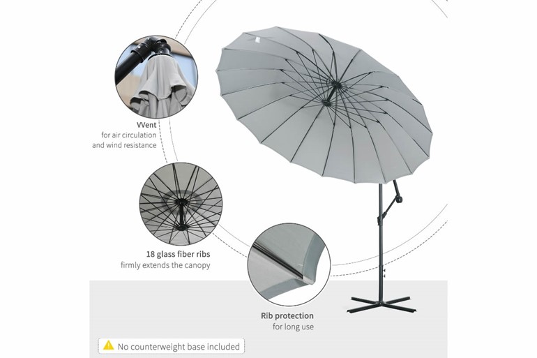 Roos 3m Cantilever Parasol