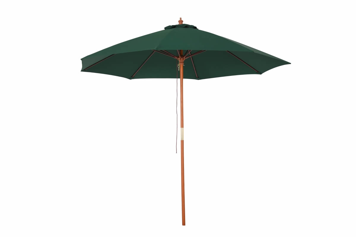 View Green Polyester Fabric 25 Meter Garden Parasol Rope Pulley Mechanism 38mm Wooden Pole With 6 Ribs Luna information