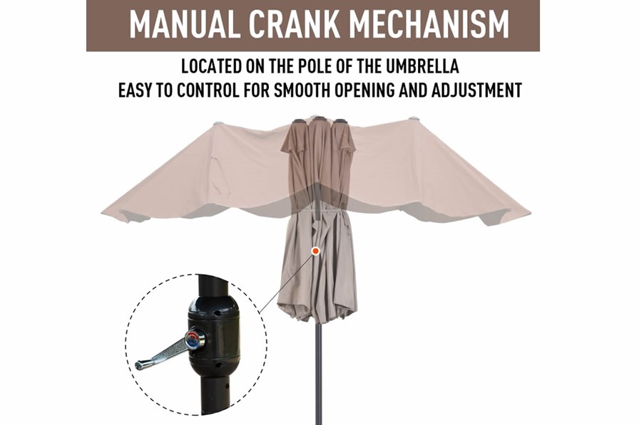 Balfour Double Sided Crank Sun Shade Canopy