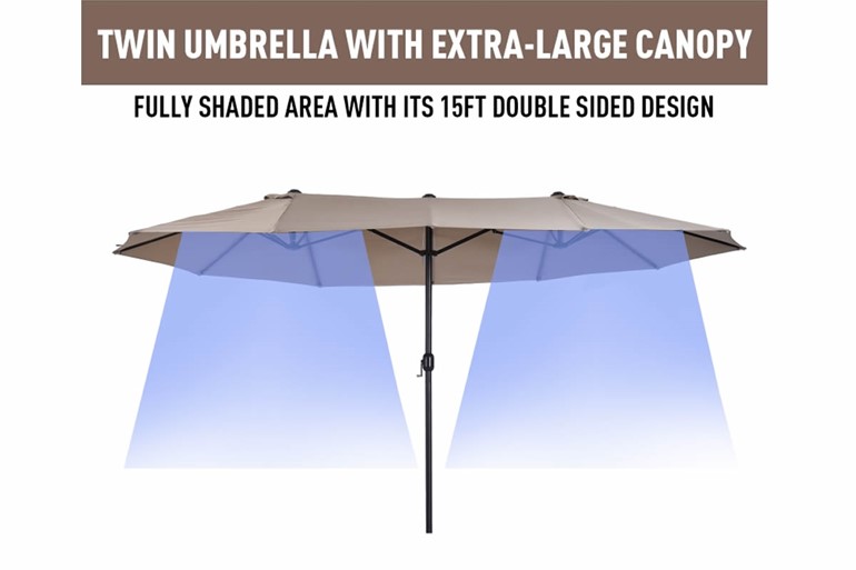 Balfour Double Sided Crank Sun Shade Canopy