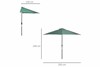 Kelburn 3m Half Round Parasol Umbrella