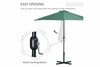 Kelburn 3m Half Round Parasol Umbrella