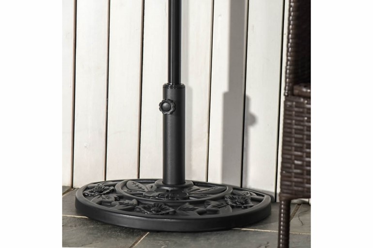 Half Round Black Parasol Base