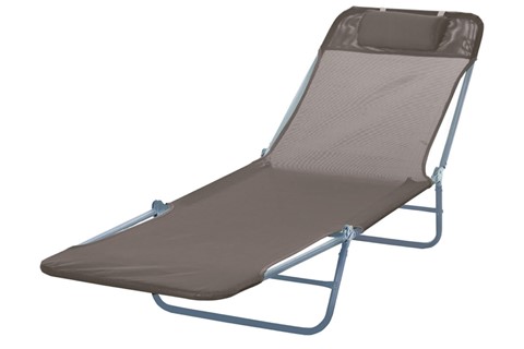 Truro Adjustable Sun Lounger - Coffee 
