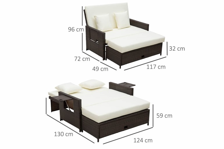 Beauport Rattan 2 Seater Day Bed