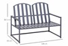 Bexton Grey Metal 2 Seater Garden Bench