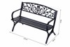 Wimpole Black Two Seater Metal Garden Bench