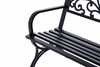 Wimpole Black Two Seater Metal Garden Bench