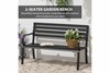 Aston Black Metal 2 Seater Garden Bench