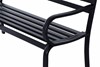 Aston Black Metal 2 Seater Garden Bench