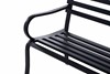 Aston Black Metal 2 Seater Garden Bench