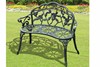 Horwood Metal Garden Bench-Antique Green