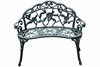 Horwood Metal Garden Bench-Antique Green