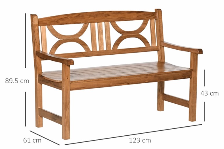 Dorney 2 Seater Wooden Garden Bench