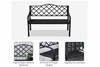 Caversham 2 Seater Black Metal Garden Bench