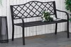 Caversham 2 Seater Black Metal Garden Bench