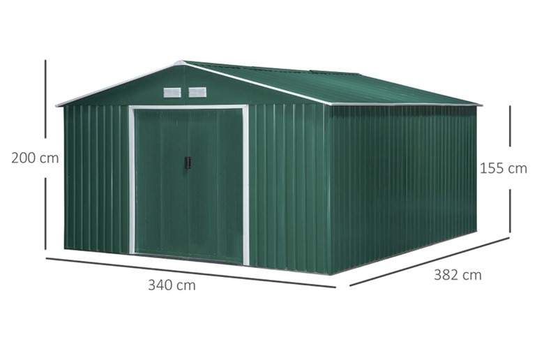 Beeley Steel Sliding Door Storage Shed