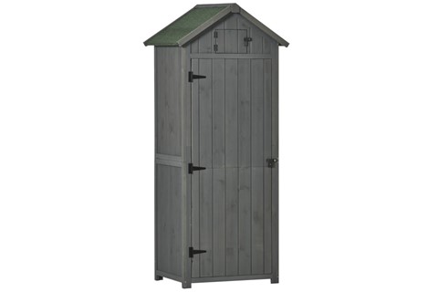 Avalon Wooden Storage Shed - Grey