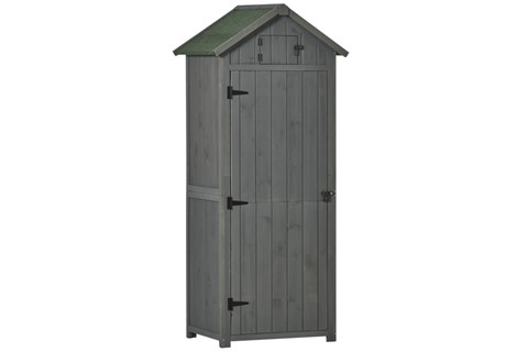 Avalon Wooden Storage Shed - Grey 