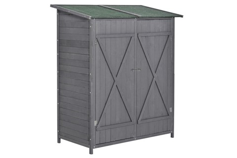 Lakeside Wooden Storage Shed - Dark Grey 