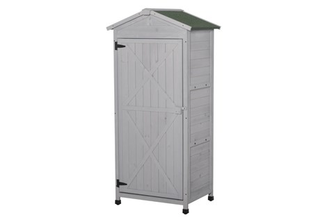 Perth Wooden Storage Shed - Grey 