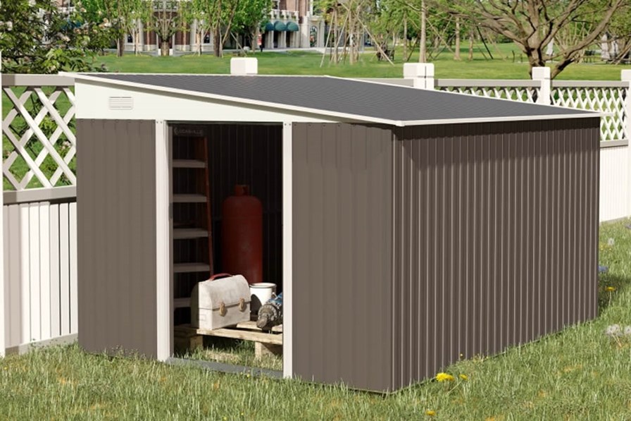 Steel Garden Storage Shed With Sliding Doors