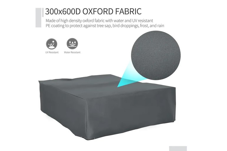 Oxford Fabric Outdoor Furniture Cover - W205cm x D275cm x H90cm