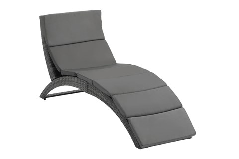 Baslow Grey Folding Sun Lounger
