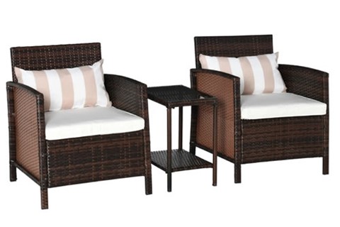 Grassmoor 2 Seater Bistro Set - Brown