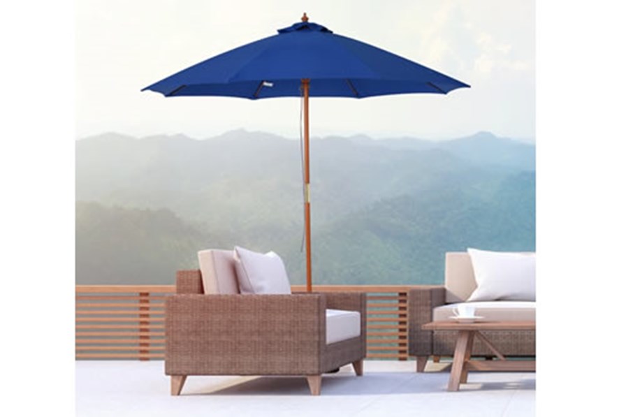 Luna 2.5m Wooden Garden Parasol