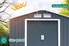 Perth Galvanized Two Door Metal Garden Shed