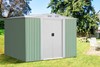 Albany Metal Storage Shed with Sloping Roof Sliding Doors and Air Vents