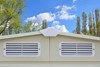 Albany Metal Storage Shed with Sloping Roof Sliding Doors and Air Vents