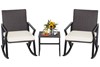 Thrumpton Rattan Patio Bistro Set With Rocking Chairs & Table