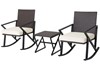 Thrumpton Rattan Patio Bistro Set With Rocking Chairs & Table