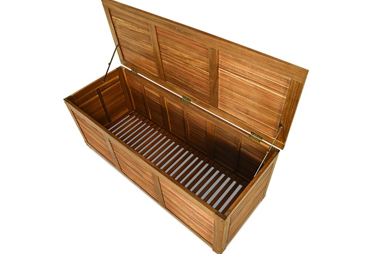 Radley 180L Acacia Wood Deck Box With Flexible Hinges And Handle