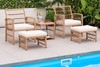 Tollerton Rattan Set With Footrests & Coffee Table