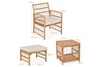 Tollerton Rattan Set With Footrests & Coffee Table